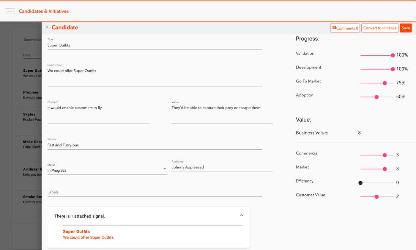 Progress tracking during the development phase for PMs